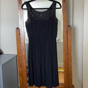 Black Dress with Beading Detail